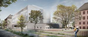 Die Turnhalle an der Anhaltiner Straße wird abgerissen: Ein Neubau entsteht, in dem gegessen, gelernt, sich getroffen – und auch Sport getrieben wird.