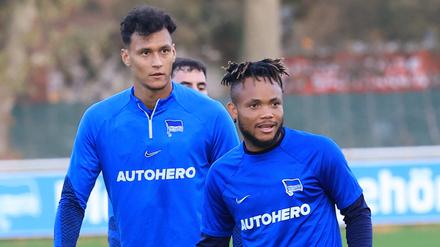 Davie Selke (li.) und Chidera Ejuke im Training.