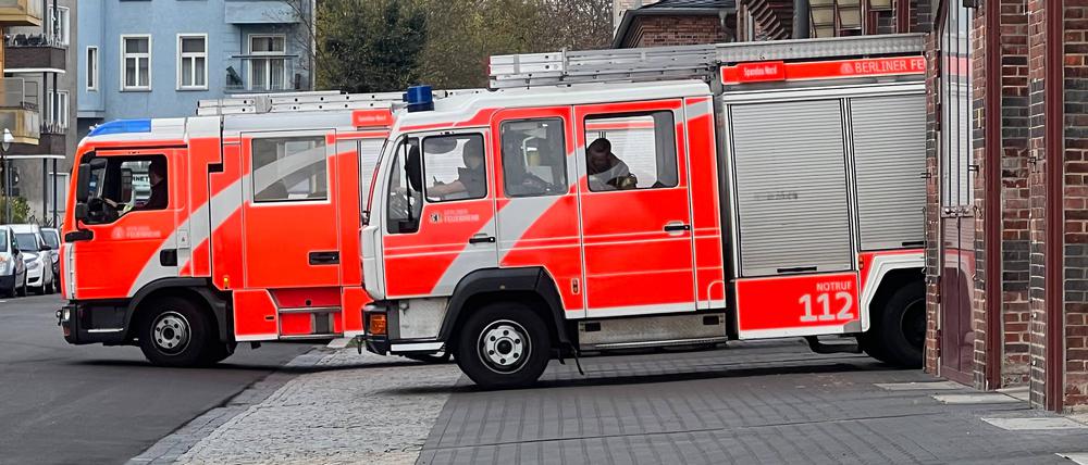 Löschfahrzeuge der Berliner Feuerwehr.