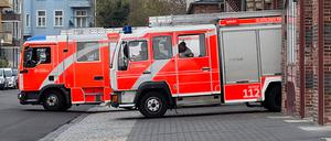 Löschfahrzeuge der Berliner Feuerwehr.