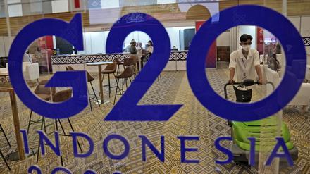 Bick in das Medienzentrum des G20-Gipfels auf Bali 