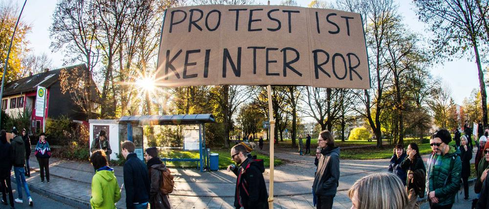 In München protestieren Menschen gegen Präfentivstrafen für Klimaaktivisten (Symbolbild).