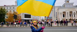 Feierlaune im befreiten Cherson.