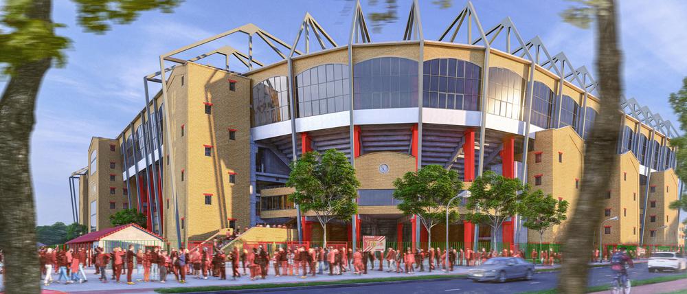 So soll es mal aussehen, das ausgebaute Stadion.