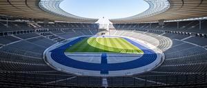 Ein Blick über das Olympiastadion Berlin. Union Berlin will während des Ausbaus der Alten Försterei ins Olympiastadion ausweichen. 