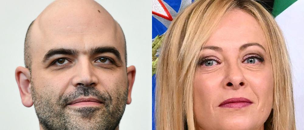 Giorgia Meloni verklagt Roberto Saviano, weil er sie in einer Fernsehsendung als „Bastard“ bezeichnete (Symbolbild).