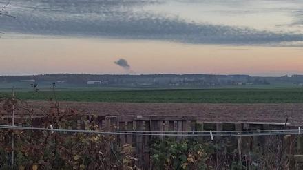 Rauchschwaden nach den Raketenexplosionen in Polen