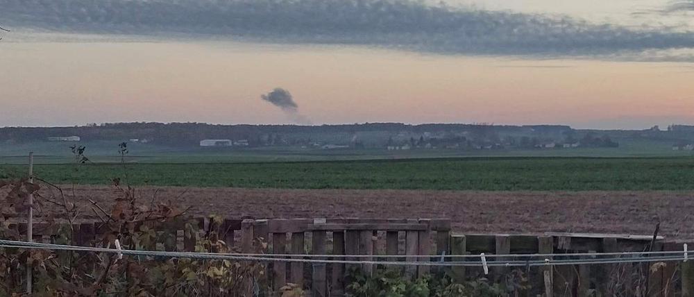 Rauchschwaden nach den Raketenexplosionen in Polen