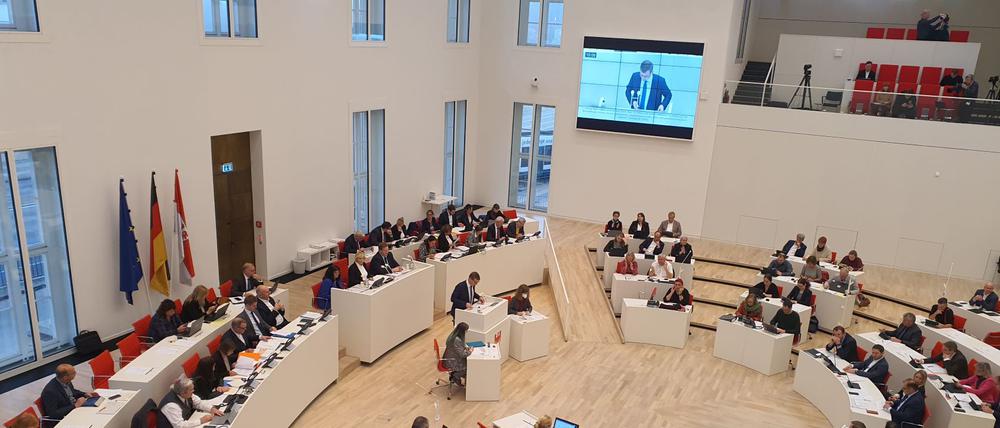 Hitziger Schlagabtausch im Brandenburger Landtag.