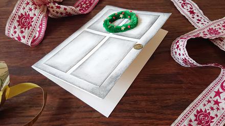 Weihnachtskarte selber basteln.