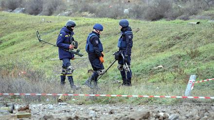 Minenräumer in Region Cherson nach dem Rückzug der russischen Truppen.