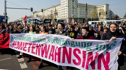 Damals protestierten Zehntausende: „Mietenwahnsinn“-Demo am 6. April 2019.