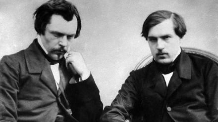 Die Schriftsteller Edmond und Jules de Goncourt um 1855, fotografiert von Nadar.