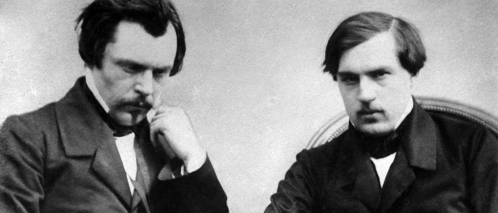 Die Schriftsteller Edmond und Jules de Goncourt um 1855, fotografiert von Nadar.