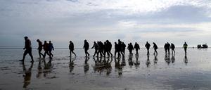 Migranten kommen über den Ärmelkanal nach Großbritannien