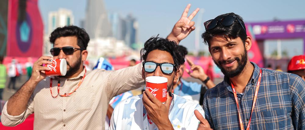 Fußballfans in Doha