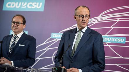Merz und Dobrindt können sich nach der Einigung beim Bürgergeld Spitzen gegen die Ampel nicht verkneifen.