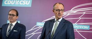 Merz und Dobrindt können sich nach der Einigung beim Bürgergeld Spitzen gegen die Ampel nicht verkneifen.