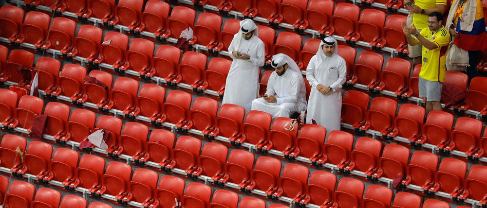 Leeres Stadion bei WM-Eröffnung in Katar.