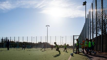 Fußballtraining bei einem Verein in Berlin.