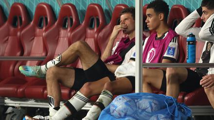 Frustrierte Nationalspieler Thomas Müller, Jamal Musiala und Kai Havertz
