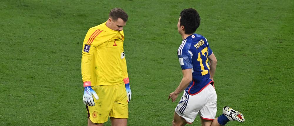 Frust hier, Freude da. Für Manuel Neuer war das Japan-Spiel eines zum Vergessen.