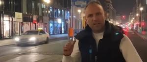 Aus dem Instagram-Video von Sebastian Czaja, Öffnung Friedrichstraße, 23.11.2022