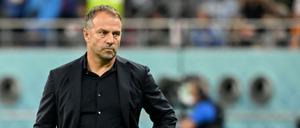 Der Gesichtsausdruck sagt alles. Hansi Flick haderte mit dem Auftritt seiner Mannschaft gegen Japan.
