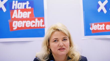 AfD-Landeschefin Kristin Brinker blickt zuversichtlich auf die Wiederholung der Berliner Abgeordnetenhauswahl.
