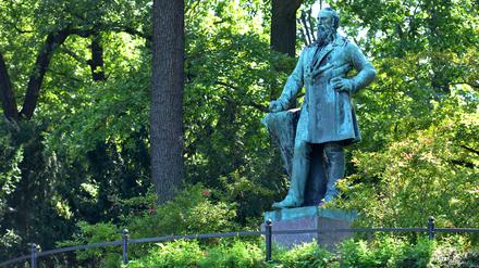 Das Denkmal für „Turnvater Jahn“ in der Berliner Hasenheide. 