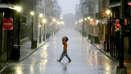 Das French Quarter in New Orleans nach dem Hurrikan Katrina im Jahr 2005