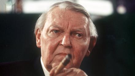 Ludwig Erhard, der „Vater des deutschen Wirtschaftswunders“ während des CDU-Parteitags 1971 in Düsseldorf.