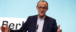 Der CDU-Bundesvorsitzende Friedrich Merz unterstützt die Berliner CDU im Wahlkampf.