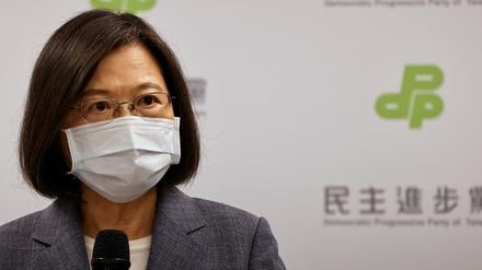 Taiwans Präsidentin Tsai Ing-wen in einer Fernsehansprache am 26. November 2022