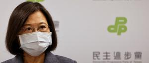Taiwans Präsidentin Tsai Ing-wen in einer Fernsehansprache am 26. November 2022