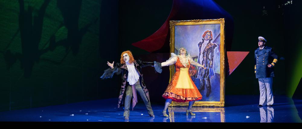 Günter Papendell als Holländer, Daniela Köhler als Senta, Jens Larsen als Daland 