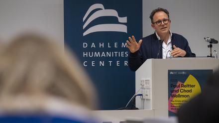 Geisteswissenschaften in den USA. Chad Wellmon (im Bild) von der University of Virginia hielt mit Paul Reitter, Ohio State University, den Festvortrag.