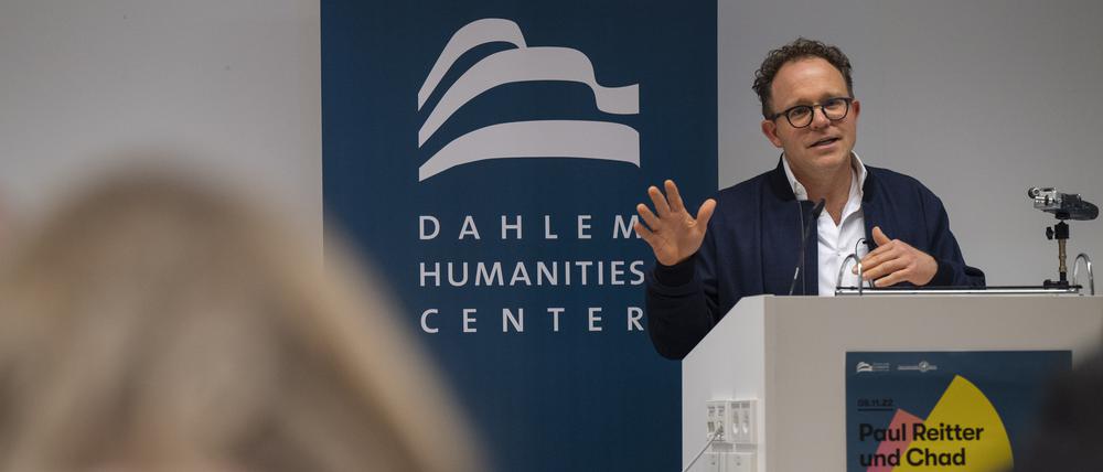 Geisteswissenschaften in den USA. Chad Wellmon (im Bild) von der University of Virginia hielt mit Paul Reitter, Ohio State University, den Festvortrag.