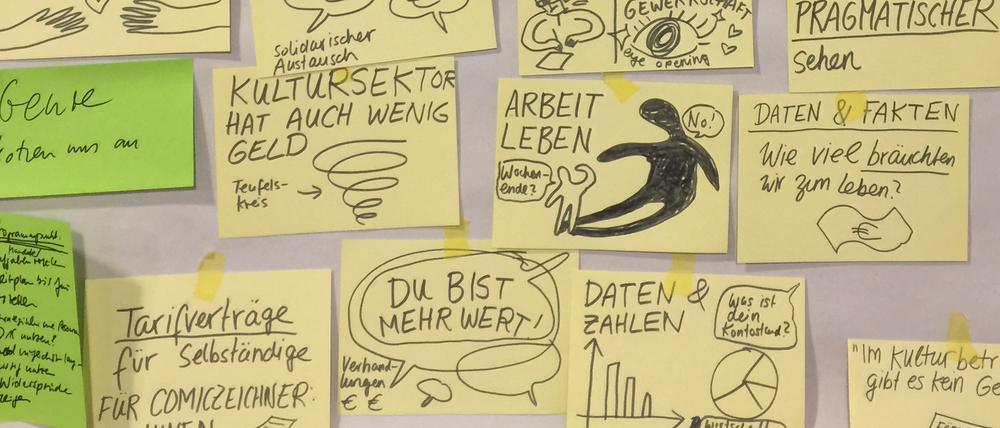Ein Blick auf die Themen eines Gründungstreffens der Comic Gewerkschaft