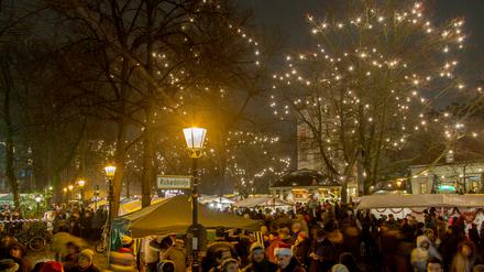 Alt-Rixdorfer Weihnachtsmarkt in Berlin-Neukölln.