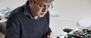 Axel Scheffler in seinem Atelier.