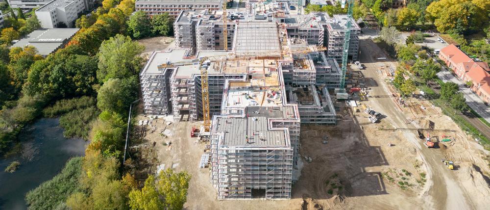 Der große Schulneubau an der Allee der Kosmonauten steht für die Möglichkeit, schnell, aber nicht provisorisch zu bauen.