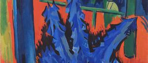 „Rittersporn am Fenster“ (1922) von Karl Schmidt-Rottluff.