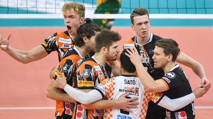 Gegen Zawiercie gelang den BR Volleys ein 3:1-Sieg.