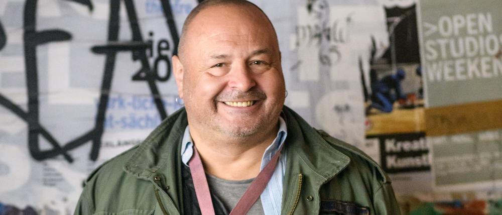 Frank Künster in der Filmlounge Am Tacheles. 
