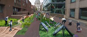 London mal anders: Neue Fußwege könnten die Bewegung fördern und gut angenommen werden.