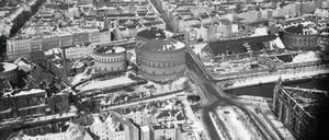 Das Gaswerk an der Gitschiner Straße auf einer Luftaufnahme von 1933. 