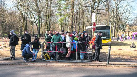 Ein Ankunftszentrum für Asylsuchende in Berlin.