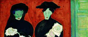 Marianne Werefkin, Twins, 1909. Tempera on paper, 27.5 x 36.5 cm.