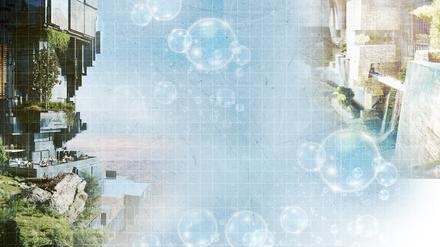 Phantasialand oder Zukunft der Menschheit? Planskizzen der Stadt Neom.